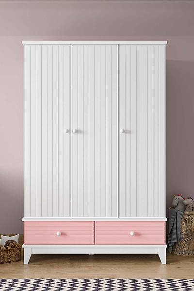 VYANA PEMBE 3 Kapl Dolap, 122x50cm