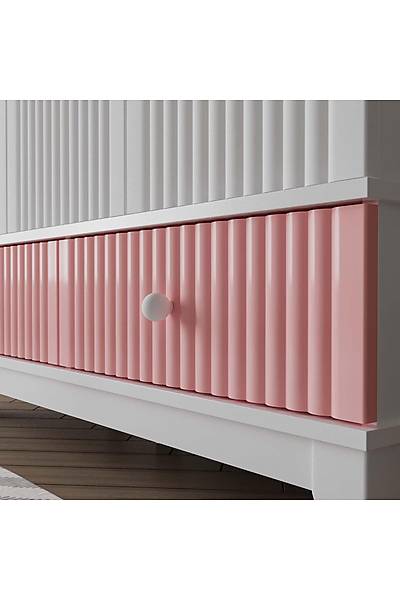 Roma Pembe 3 Kapl 2 ekmeceli Dolap, 122x50cm
