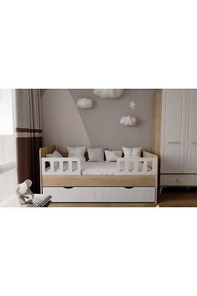 TOSCANA - ocuk Gen Odas Takm - 3 Kapl Dolap + ifonyer + Yavrulu Karyola