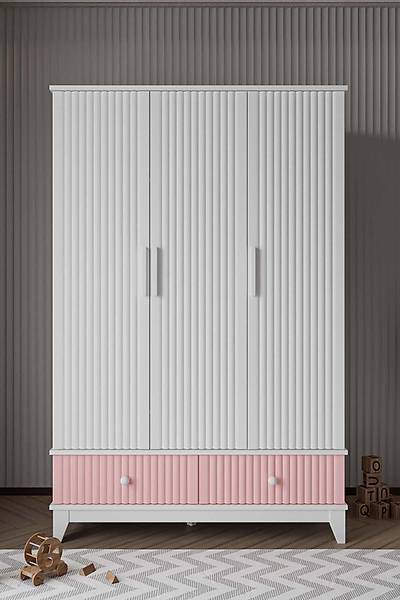Roma Pembe 3 Kapl 2 ekmeceli Dolap, 122x50cm