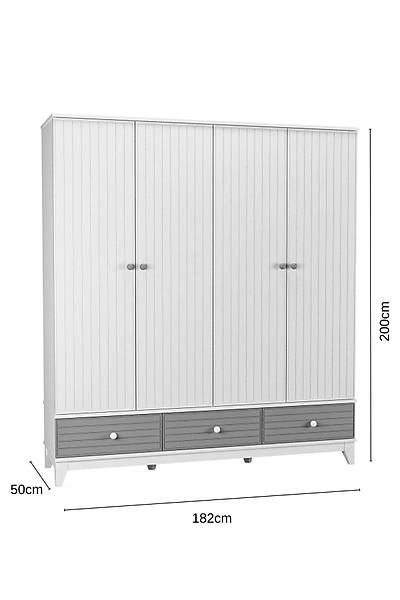 VYANA GR 4 Kapl Dolap, 182x50cm