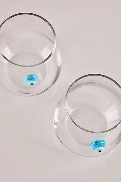 Nazar Boncuk Motifli 6'lı Su bardağı (D.mavi)