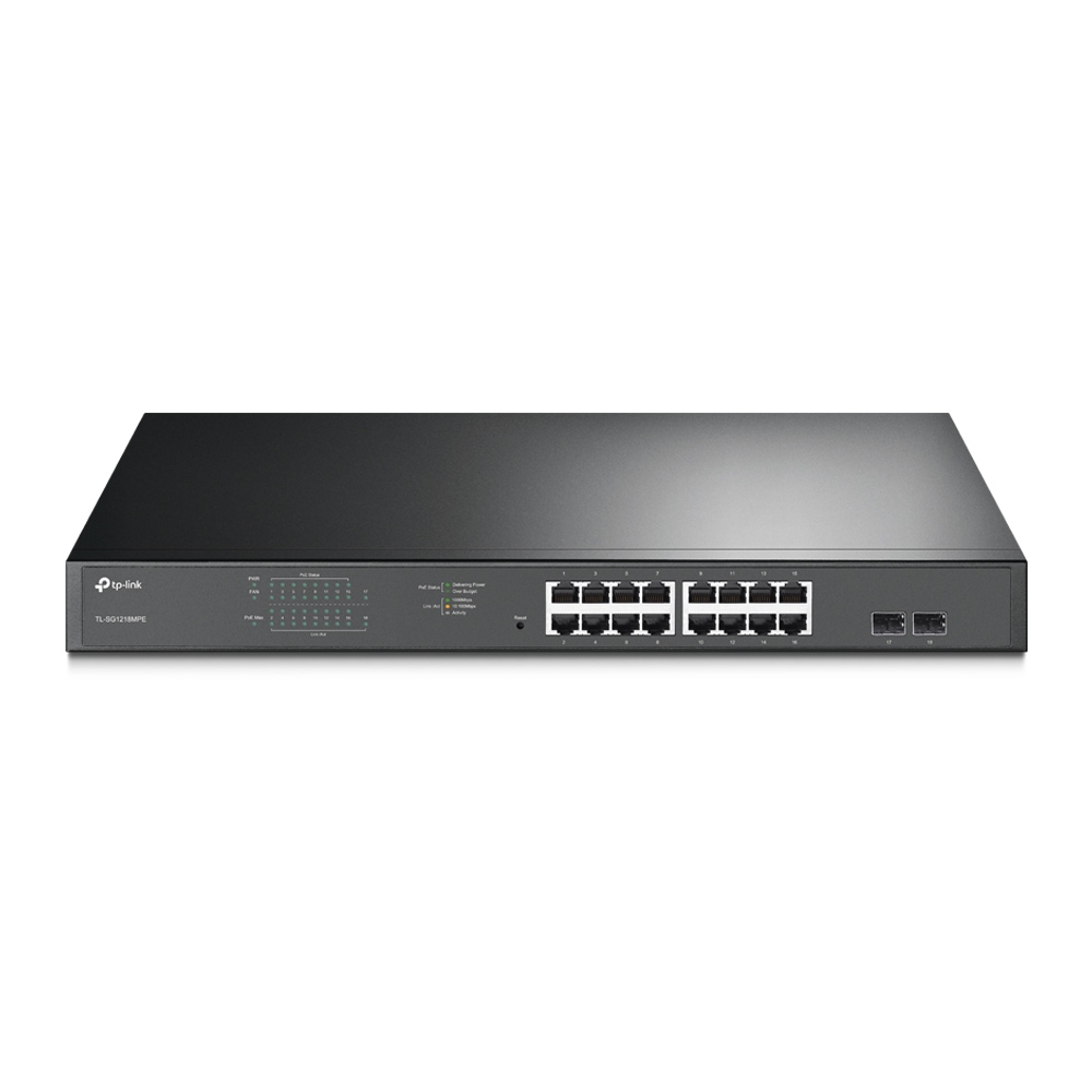 Tp-Link TL-SG1218MPE 16 Port Gigabit PoE 192W 2 SFP Poe Web Smart Switch