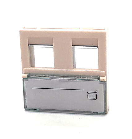 Beek BN-OUT-FPLT-D 45x45 Keystore Jack Takmak için 2 li Fransız Tipi Priz Çerçevesi