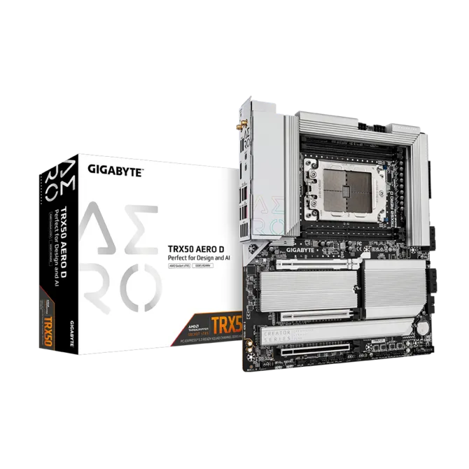 Gigabyte TRX50 AERO D Sc-sTR5 DDR5 8000Mhz M2 Wifi7 2.5Gbe ATX AMD Anakart