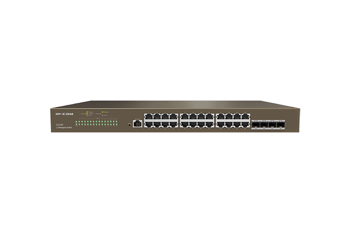 Ip-Com G3328F 24 Port Gigabit Gigabit 4 Port SFP Cloud Yönetilebilir Rack Mount Ethernet Switch