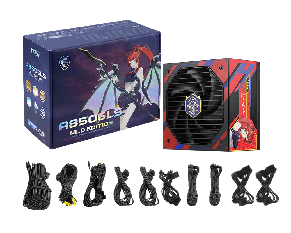 Msi A850GLS MLG EDITION 850W 80 Plus Gold 12Cm Fanlı Full Modüler PCIe 5.1 ATX 3.1 Power Supply