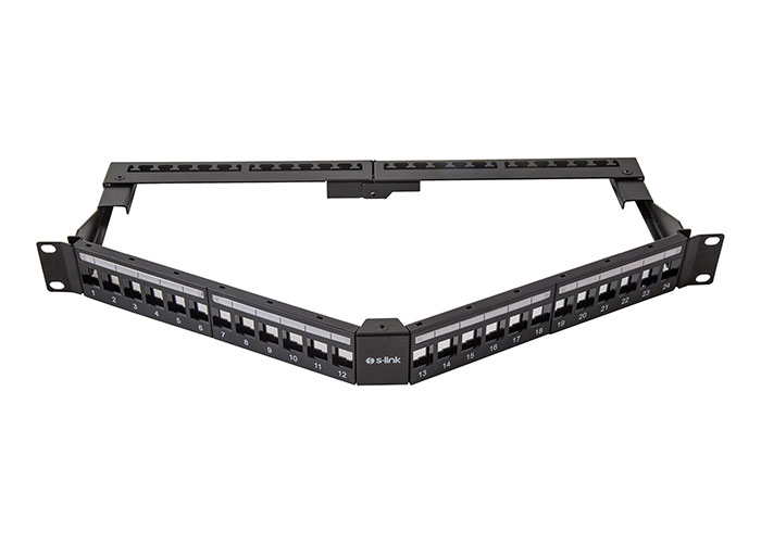 S-Link SL-P625 24 lü Kolay Kullanımlı, UTP BOŞ V Şeklinde Patch Panel