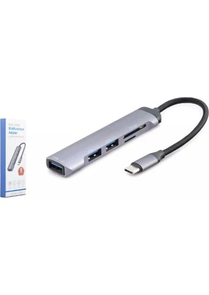 Hadron HDX7039 USB Type C to 2 Port USB 3.0 Kart Okuyucu