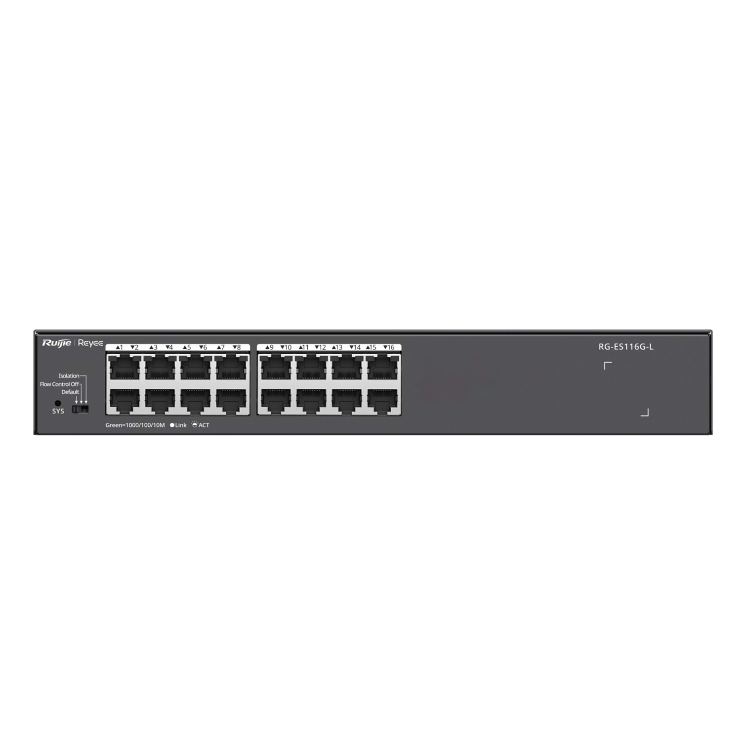Ruijie RG-ES116G-L 16 Port Gigabit Metal Kasa Rack mount Ethernet Switch