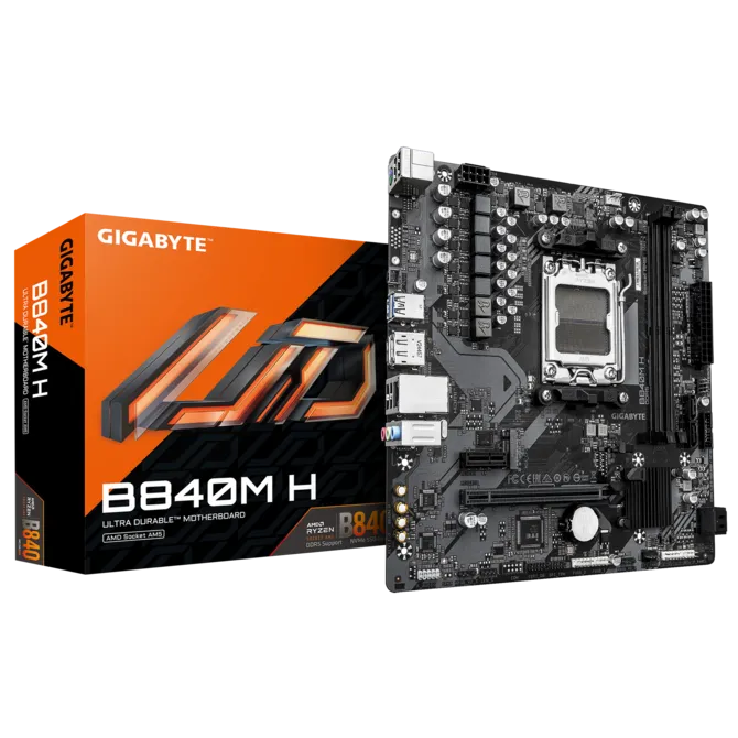 Gigabyte B840M H Sc-AM5 DDR5 7200Mhz M2 mATX AMD Anakart