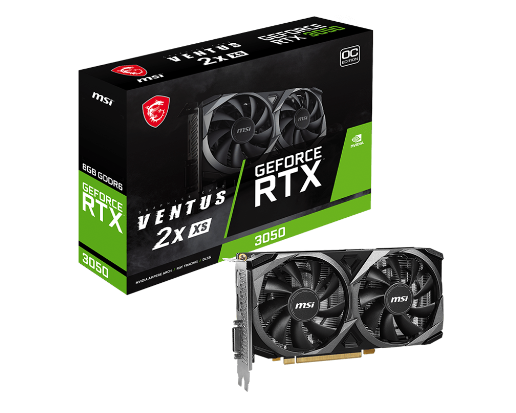 Msi RTX 3050 VENTUS 2X XS 8G OC 8 GB DDR6 GeForce RTX 3050 OC 128Bit NVIDIA Ekran Kartı