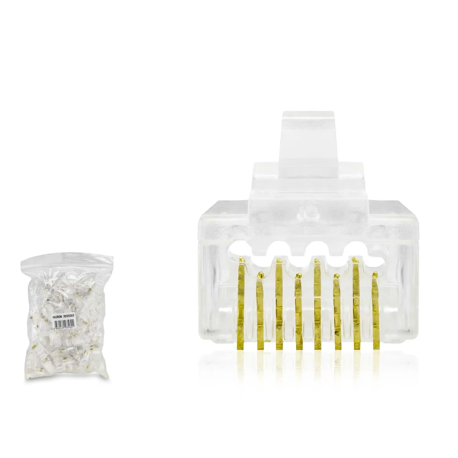 Hadron HDX5063 RJ45 CAT6 UTP Çapraz Delikli 100 lü Paket Konnektör