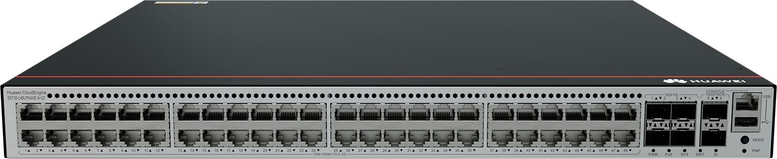 Huawei S5735-L48LPN4XE-V2 48 Port Gigabit Poe 4 Port SFp 360W Yönetilebilir PoE Switch