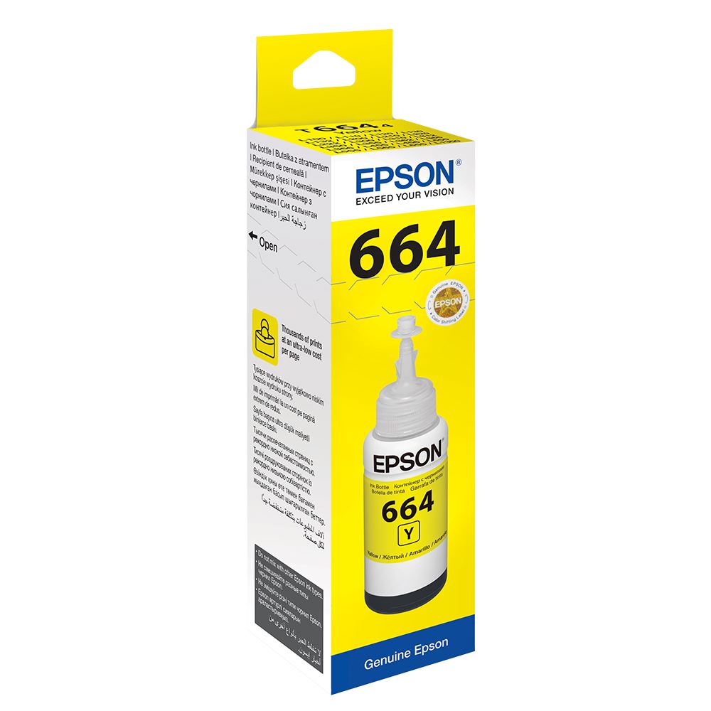Epson C13T66444A 664 70ml 6.500 Sayfalık Sarı Orijinal Mürekkep