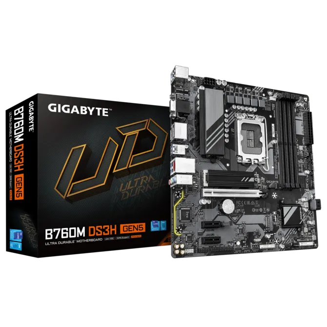 Gigabyte B760M DS3H GEN5 Sc-1700 DDR5 7600Mhz mATX INTEL Anakart