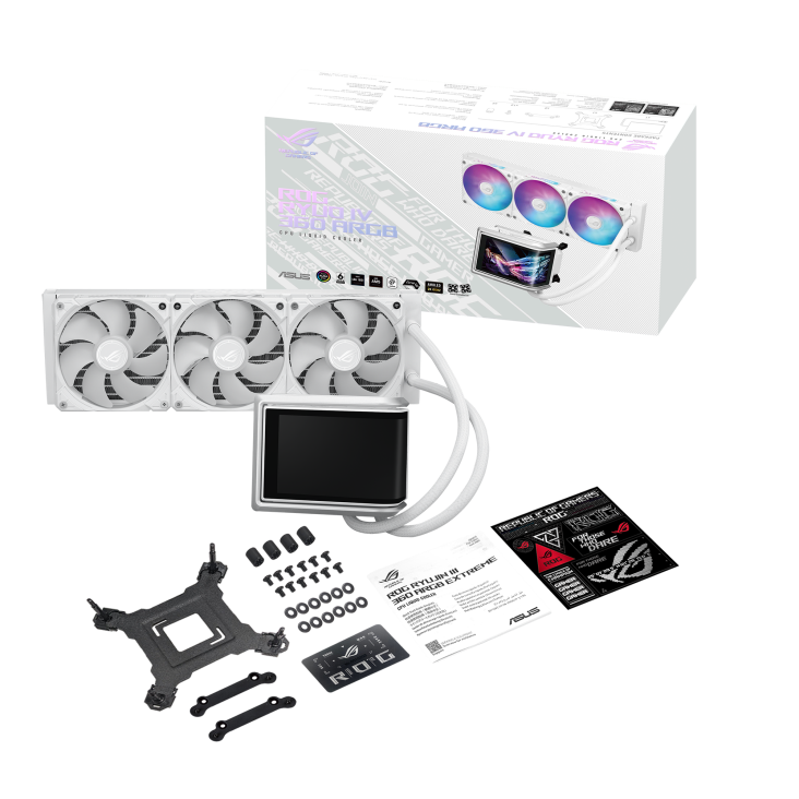 Asus ROG RYUO IV 360 ARGB 3x12cm ARGB Fanlı AMD-INTEL V2 Pomba Kavisli Beyaz Sıvı Soğutma Sistemi