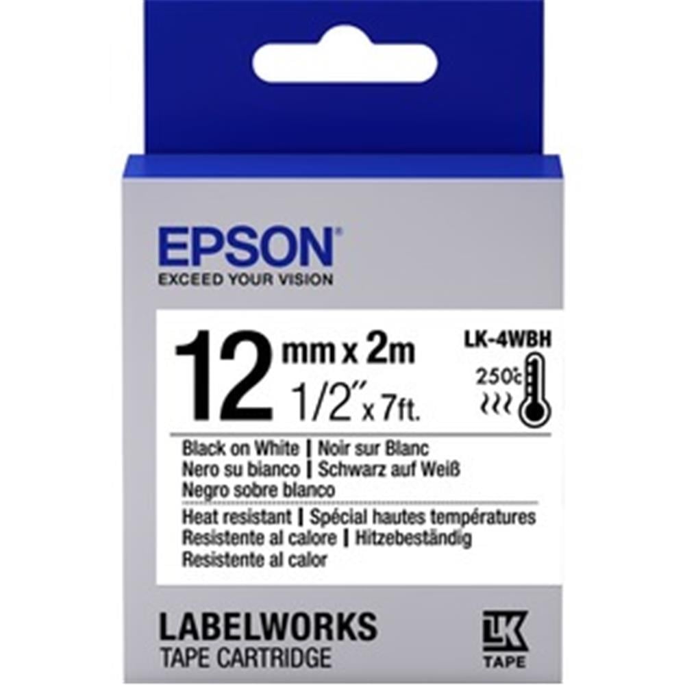 Epson LK-5SBE 9Mt 18mm ümüş Üzeri Siyah Etiket