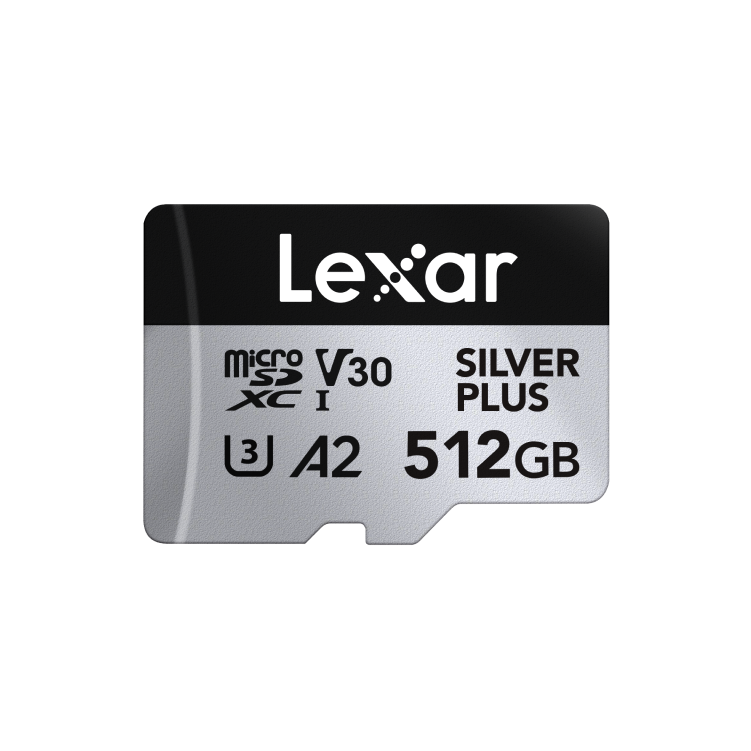 Lexar LMSSIPL512G-BNANG 512 GB 205-150Mb/s C10 A2 V30 U3 Silver Plus microSD Hafıuza Kart