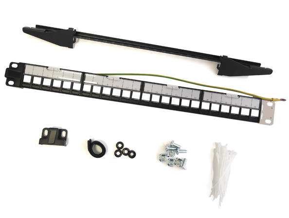 Beek BN-PP-M24S-LB 24 Port 1U Zırhlı Boş Patch Panel