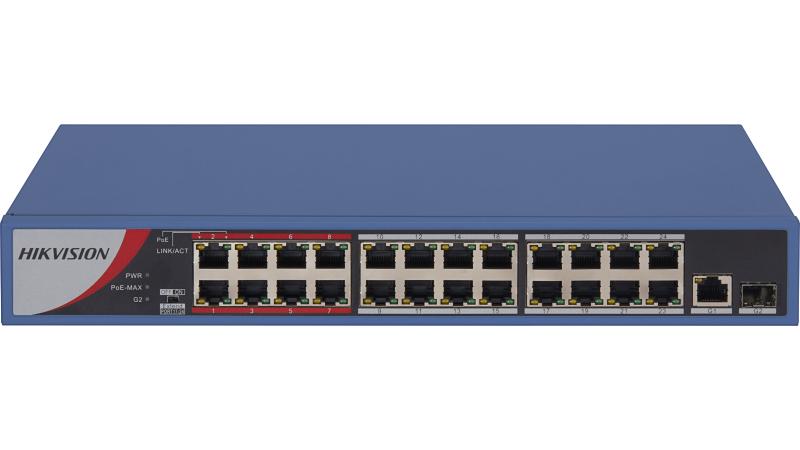 Hikvision DS-3E0326P-E/M-B 24 Port 10/100Mbps POE 1 Port Uplink 230W PoE Switch