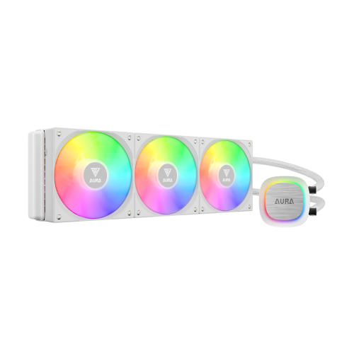 Gamdias AURA GL3600 V2 2x12cm ARGB Franlı AMD-INTEL Uyumlu Beyaz Sıvı Soğutma İşlemci Fanı