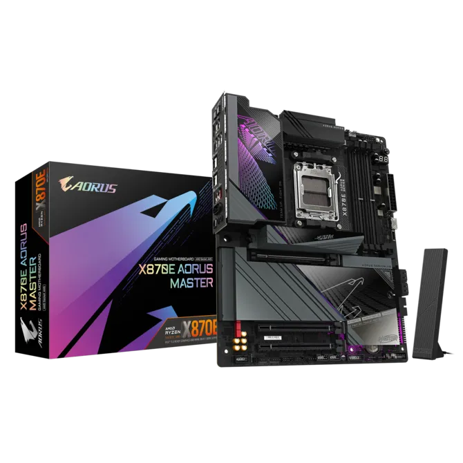 Gigabyte X870E AORUS MASTER Sc-AM5 DDR5 8600mhz 4xM2 WiFi7 5Gbe e-ATX AMD Anakart