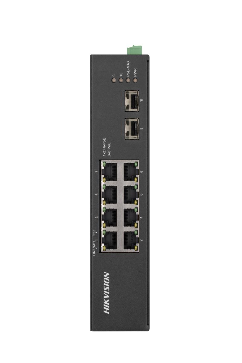 Hikvision DS-3T0510HP-E/HS 8 Port Gigabit PoE 2 Port SFp 120W Endüstriyel pOE Switch