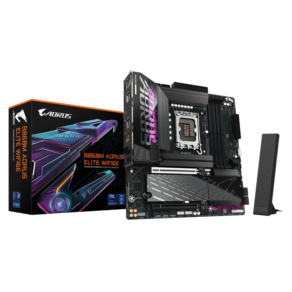 Gigabyte B860M AORUS ELITE WIFI6E Sc-1851 DDR5 9200Mhz 3xM2 Wifi 6E 2.5Gbit ATX INTEL Anakart