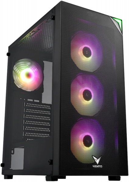 Vento VG3400S 650W 80 Plus 4x12cm RGB Fanlı Temperli Cam Mid Tower Oyuncu Kasası