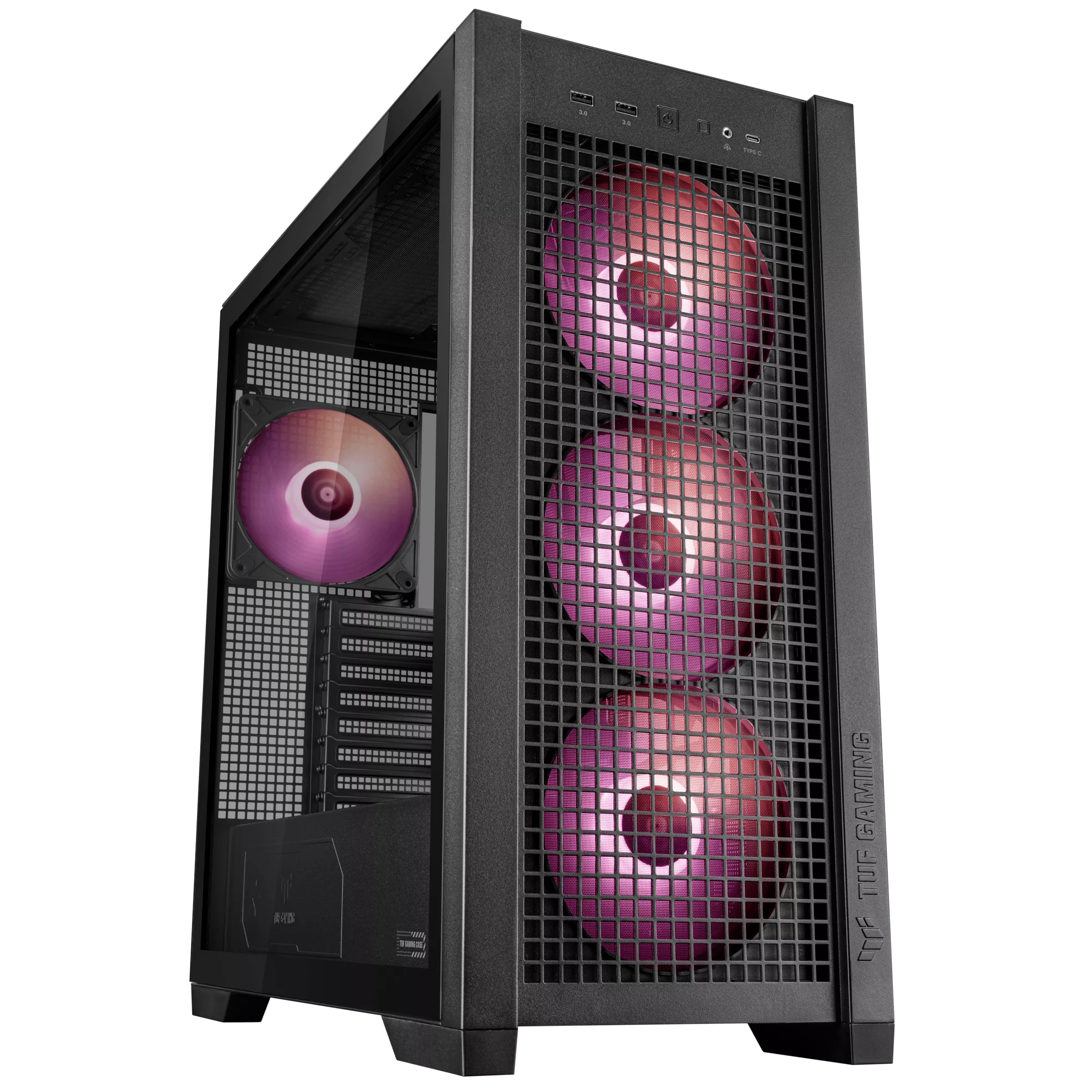 Asus TUF GAMING GT302 TG ARGB PSU YOK 4x14cm ARG Fanlı Pencerili Siyah ATX Bilgisayar Kasası