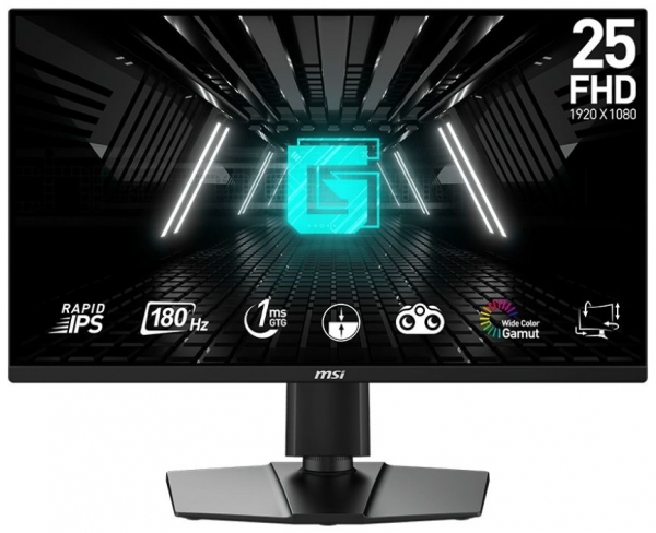 Msi G255PF E2 24.5 inch 1920x1080 1ms 180Mhz HDMI DP Flat Rapid IPS Anti-Glare Monitör