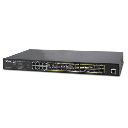 Planet PL-GS-5220-16S8CR 24 Port Gigabit mini-GBIC SFP 8 Port Gigabit Ethernet L2 Yönetilebilir Switch