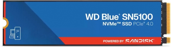 Western Digital WDS500G5B0E 500 GB 6600-5600Mb/s SN5100 NVMe Gen4 22x80 Blue SSD Harddisk
