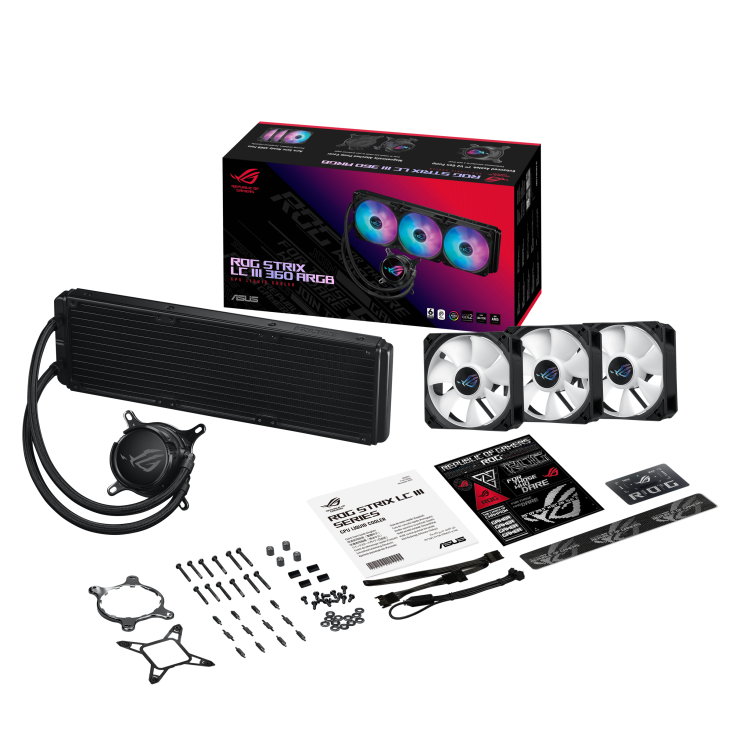Asus ROG STRIX LC III 360 ARGB LCD 3x12cm ARGB GEn7 V2 Pompası Sıvı Soğutmalı İşlemci Soğutucu