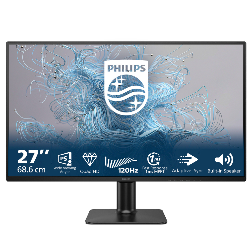 Philips 27E2N2500/01 27 inch 2560x1440 1ms 120Hz HDMI DP 2K IPS Siyah Monitör