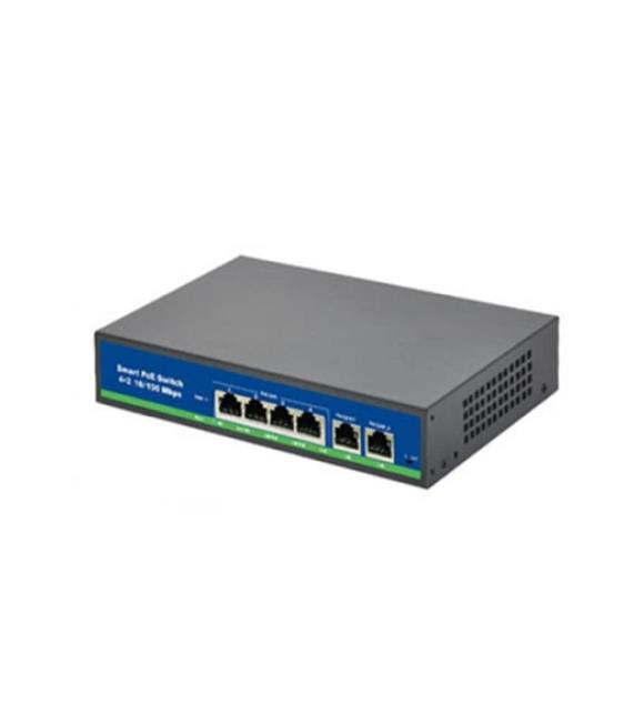 Isee ISS-3006P 4 Port 10/100Mbps PoE+ 2 Port 10/100Mbps Uplink 60W PoE Switch
