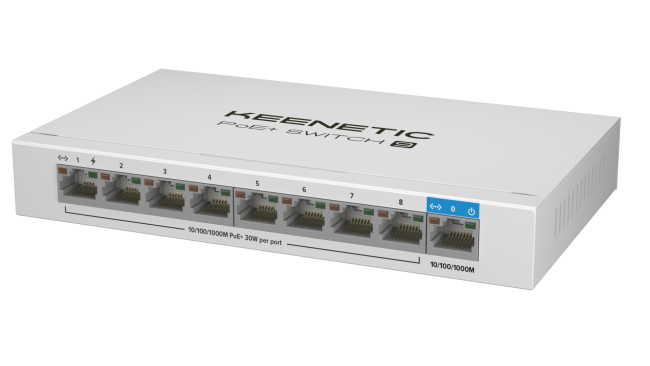 Keenetic KN-4710-01-EU 8 Port Gigabit PoE+ 1 Port Uplink 120Watt PoE Switch