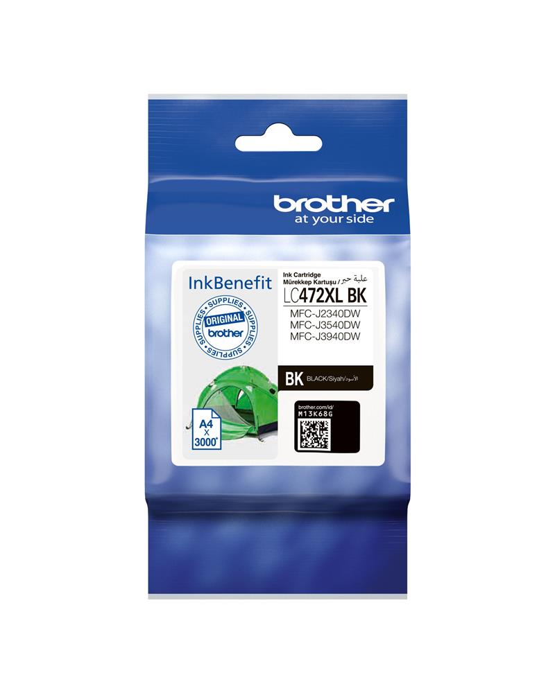 Brother LC472XLBK 3.000 Sayfalık Siyah Orijinal Kartuş