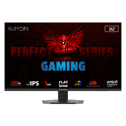 Raydin EG32EQI 31.5 inch 2560x1440 1ms 180Hz Multimedia HDMI DP Quad HD IPS Oyuncu Monitörü