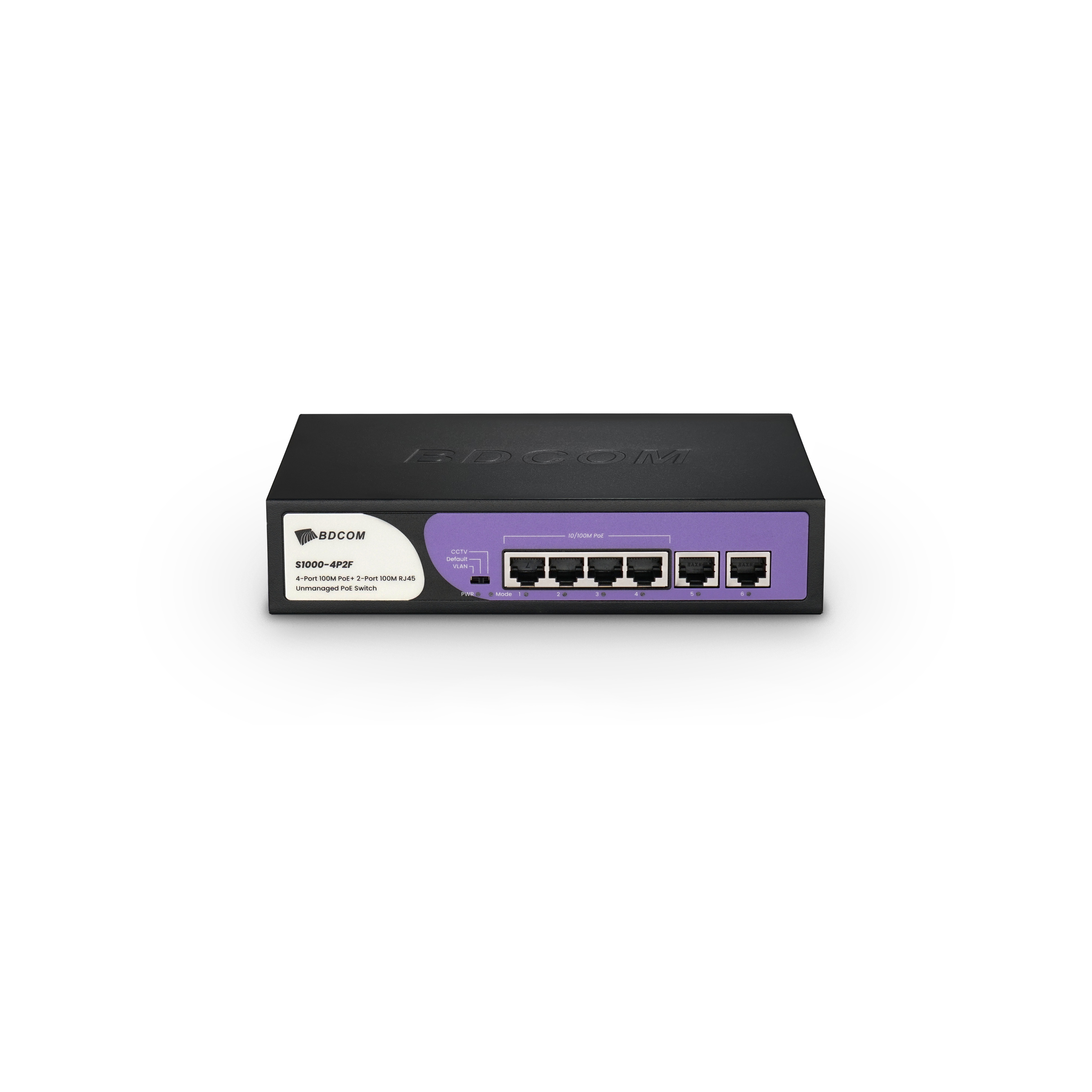 Bdcom S1000-4P2F 4 Port 10/100Mbps Poe 2 Port Uplink 60W Poe Switch