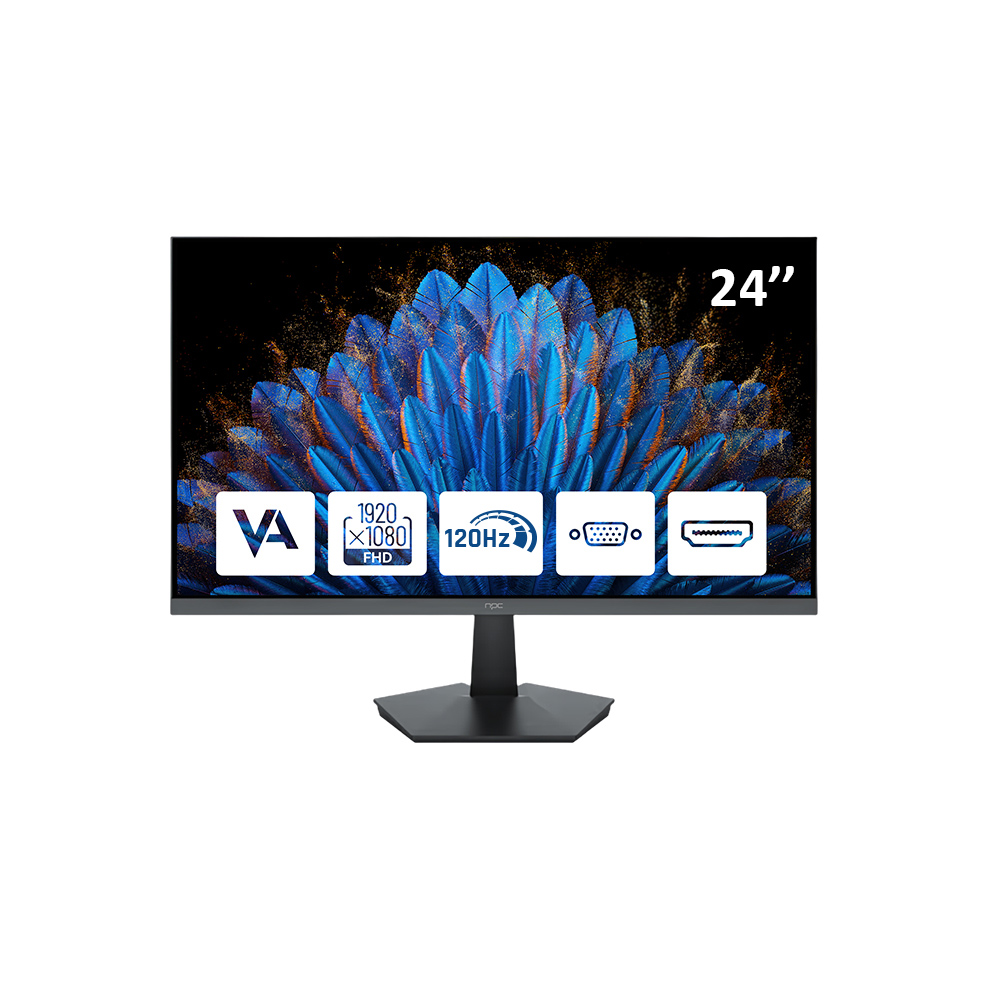Npc MF2408-A 23.8 inch 1920x1080 5ms 120HZ VGA HDMI Siyah Monitör