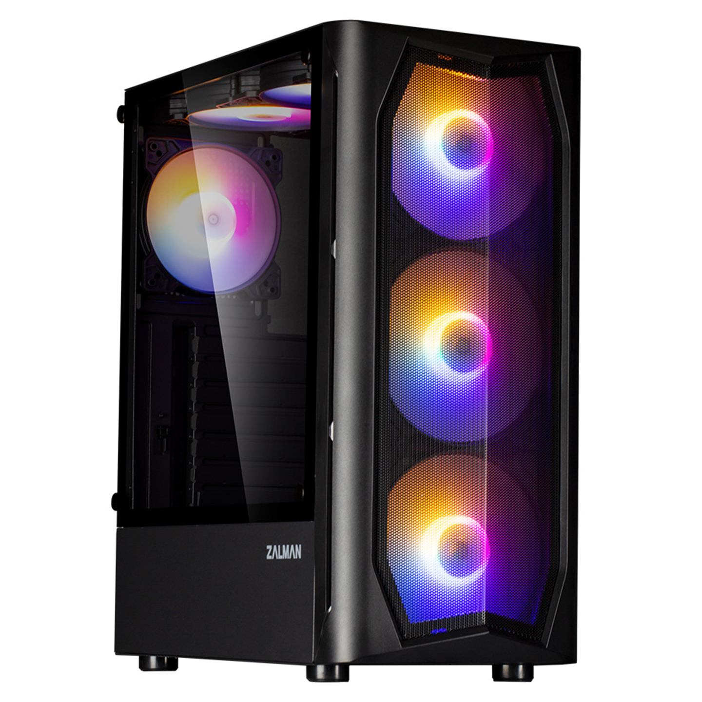 Zalman N4-REV1 MegaMax 600W 80 Plus Bronze 4x12cm RGB Fanlı Mesh Panel ATX Bilgisayar Kasası