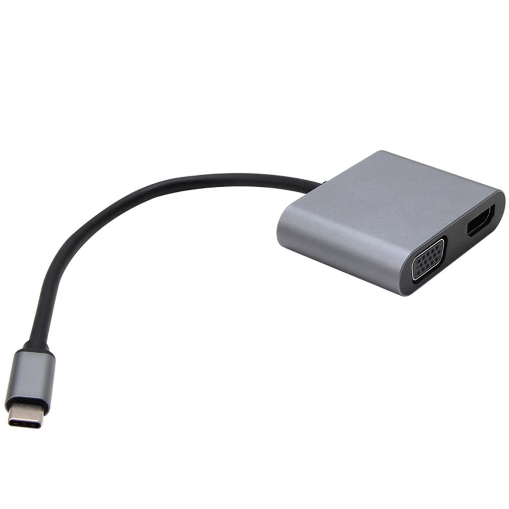 Vcom CU4512 Usb Type C to HDMI VGA USB ekran Kartı Adaptörü