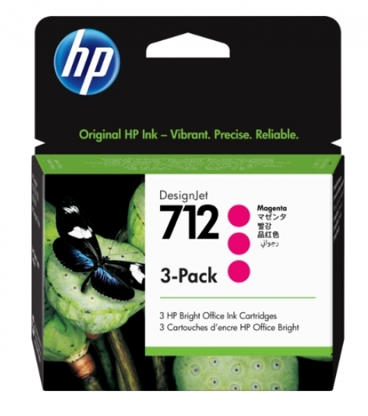 Hp 3ED78A 712 3x29ml 3 lü Paket Geniş Format Kırmızı Orijinal Inkjet Kartuş