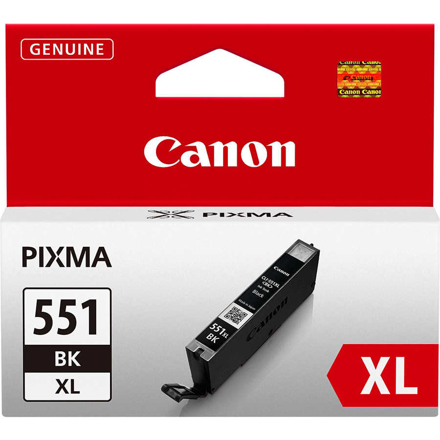 Canon 6443B001 CLI-551XLBK 1100 Sayfalık Yüksek Kapasiteli Siyah Orijinal Inkjet Kartuş
