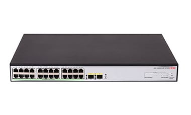 H3C S1600V2-26P-HPWR 24 Port Gigabit PoE 2 Port SFP 370W Yönetilebilir OE Switch