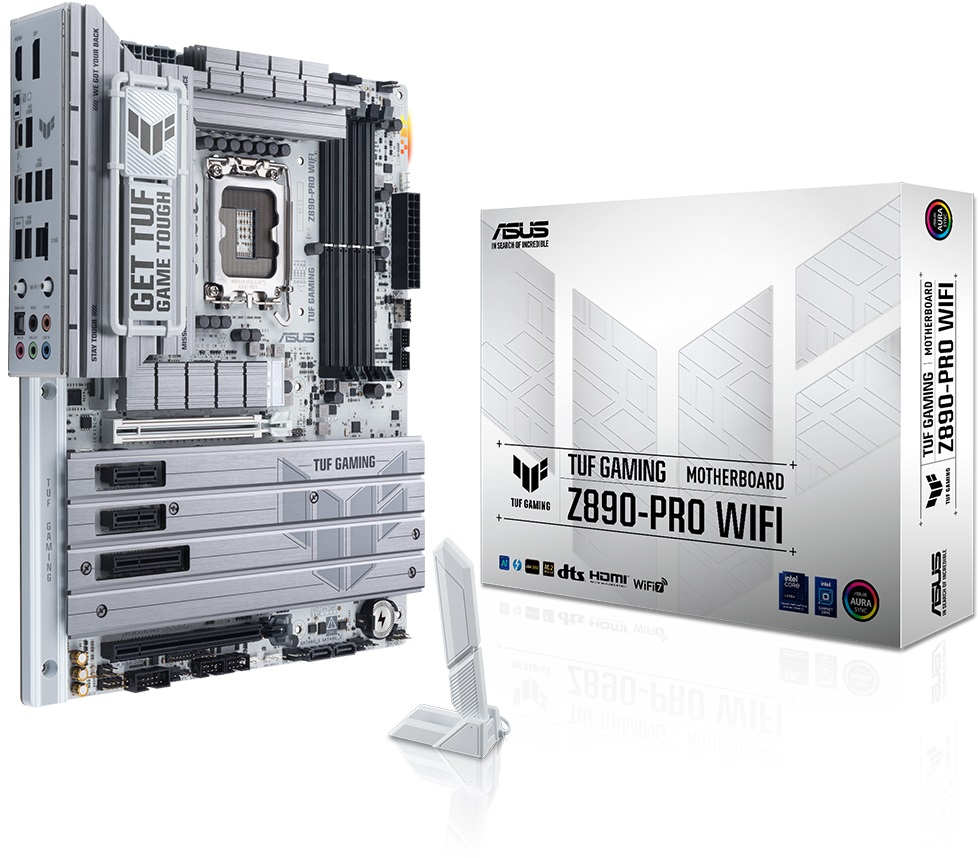 Asus TUF GAMING Z890-PRO WIFI Sc-1851 Z890 DDR5 8600Mhz 4xM2 WiFi 7 2.5Gbit ATX INTEL Anakart