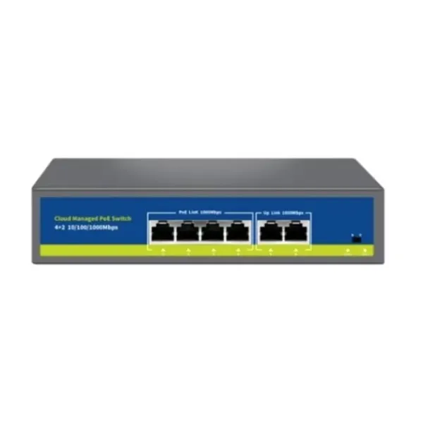 Nova S21-4GP2G 4 Port Gigabit PoE 2 Port Uplink Cloud Yönetilebilir PoE Switch