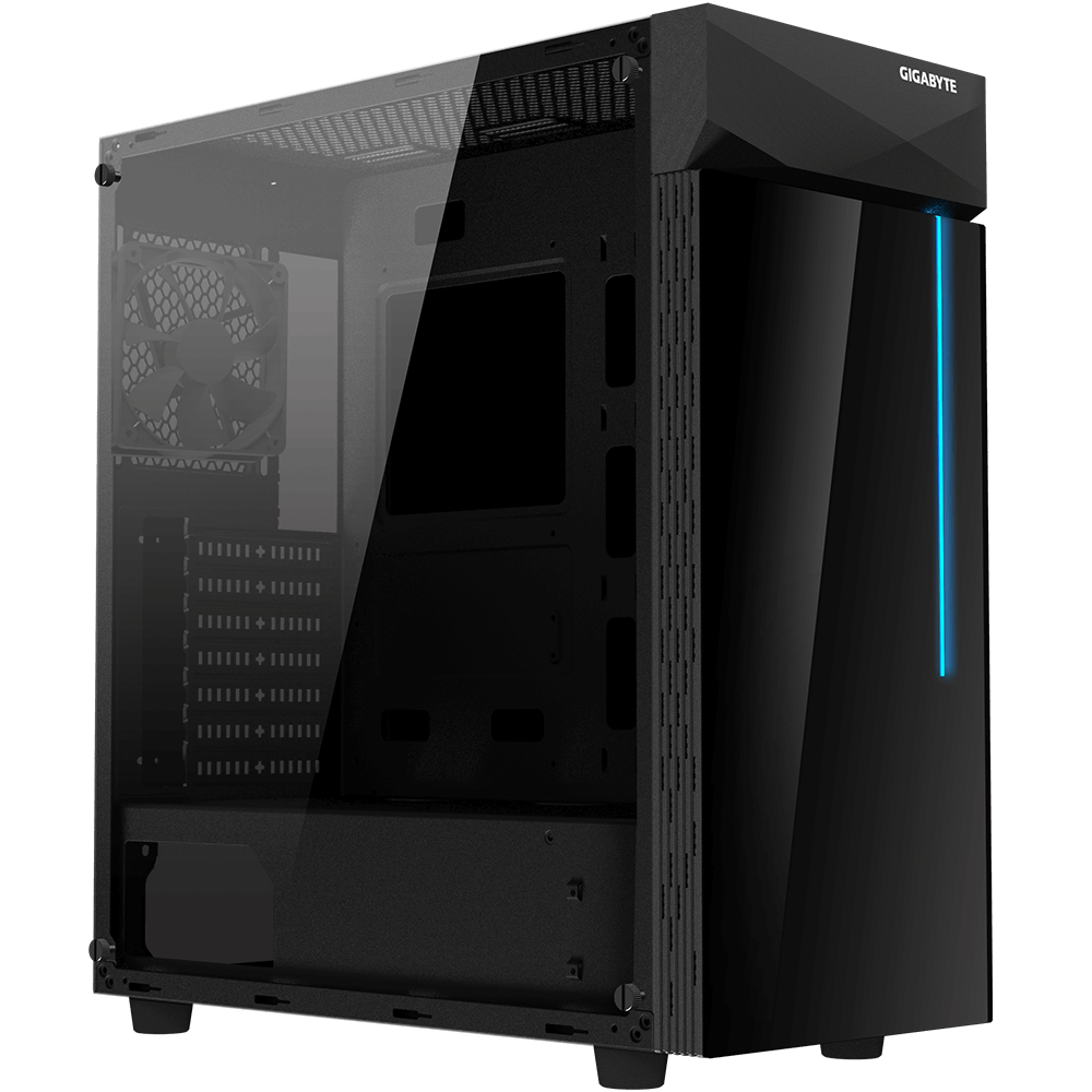 Gigabyte GB-C200G PSU YOK 1x12cm ARGB Fanlı Glass Siyah Mid Tower ATX Kasa